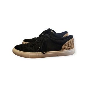 J.Crew sneakers black animal pattern lace up shoes Size 11